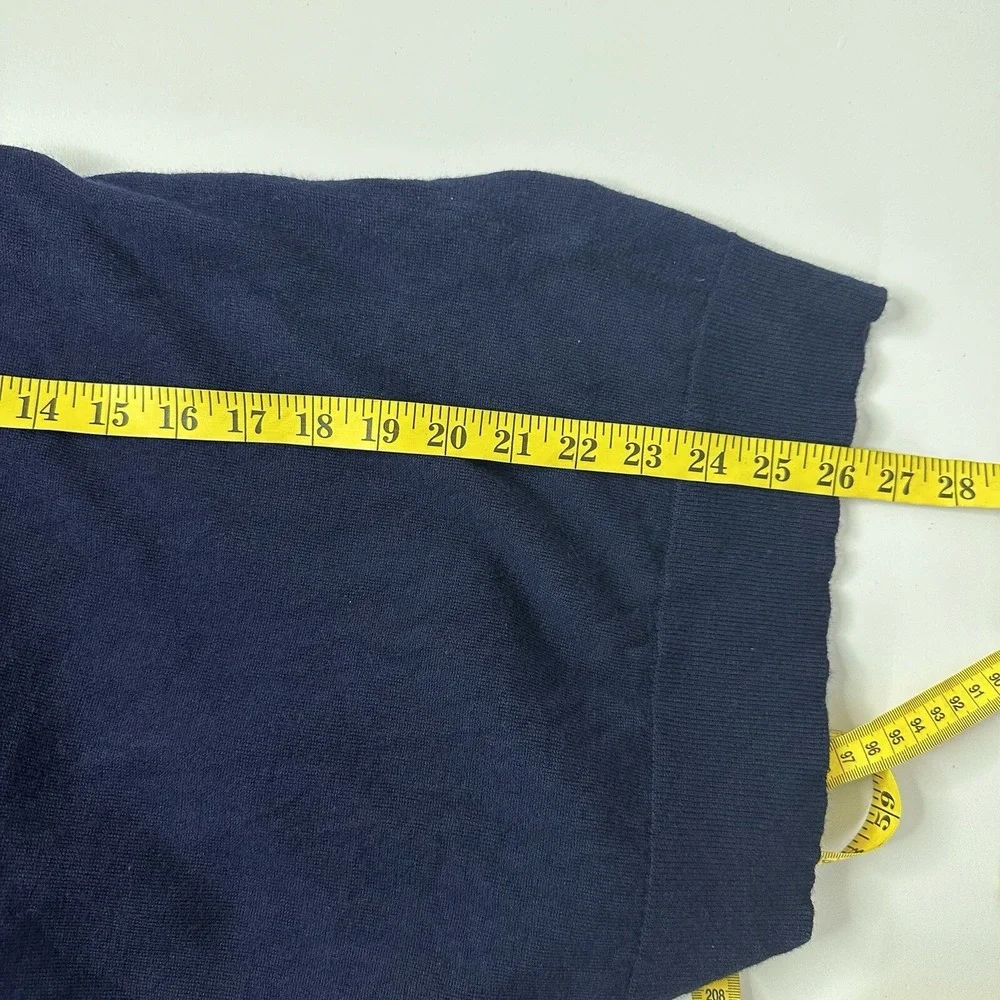 Banana Republic Sweater Mens‎ XL Blue Merino Wool Pull Over 1/2 Zip Navy